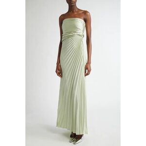 A.L.C Layla Stapless Pleated Gown In Spearmint